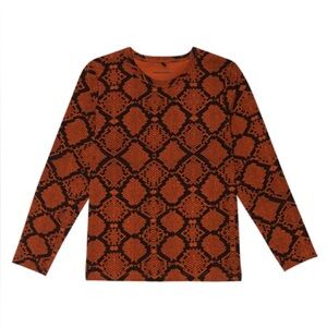 Mini Rodini Black and Brown Snake Pattern Long Sleeve Tee 9-18 months 5-7Y BNWT